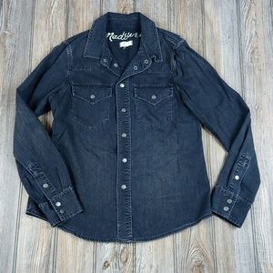 Madewell Western Boho Long Sleeve Button Down Blouse Top